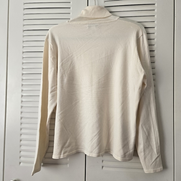 Pendleton Silk Blend Turtleneck Top Cream Color Size XL - Picture 3 of 7
